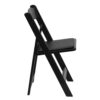 Black Folding Chairs - side