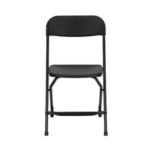 Black Plastic Folding Chairs Front