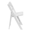 White Resin Folding Chairs - side