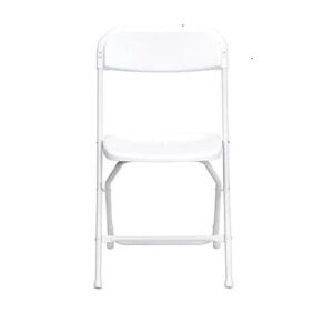 White Plastic Folding Chairs Front