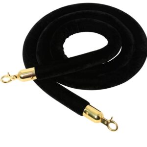 Black Velvet Ropes with Gold Clips
