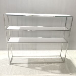 Chrome Plexi Bar Back is equipped with white plexi and is 78"L X 20" W X 60"H