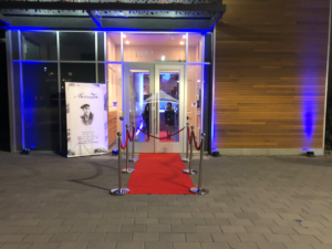 Red carpet + stanchion posts